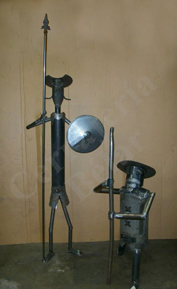 Esculturas metálicas, figuras de hierro
