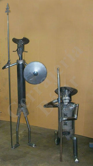 Escultura metálicas, figuras de hierro