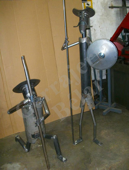 Figuras metálicas, esculturas de hierro 